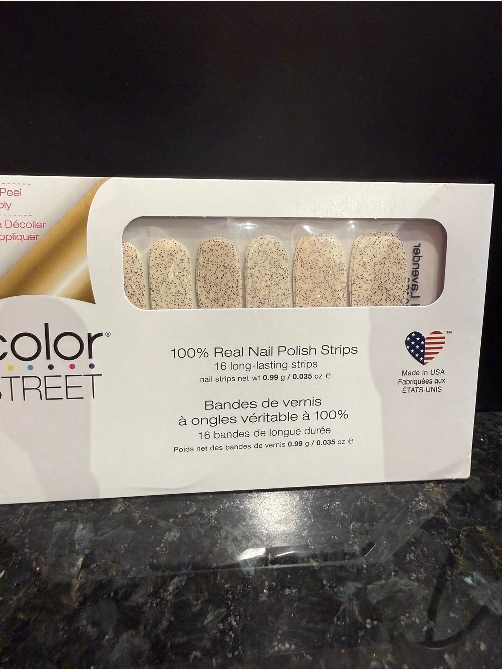 Color Street Candied Lavender Glitter Nail Strips